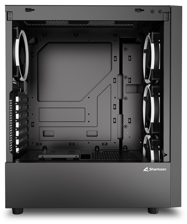 CAJA ATX SHARKOON RGB WAVE 2XUSB3.0 RGB SIN FUENTE NEGRO - detalle