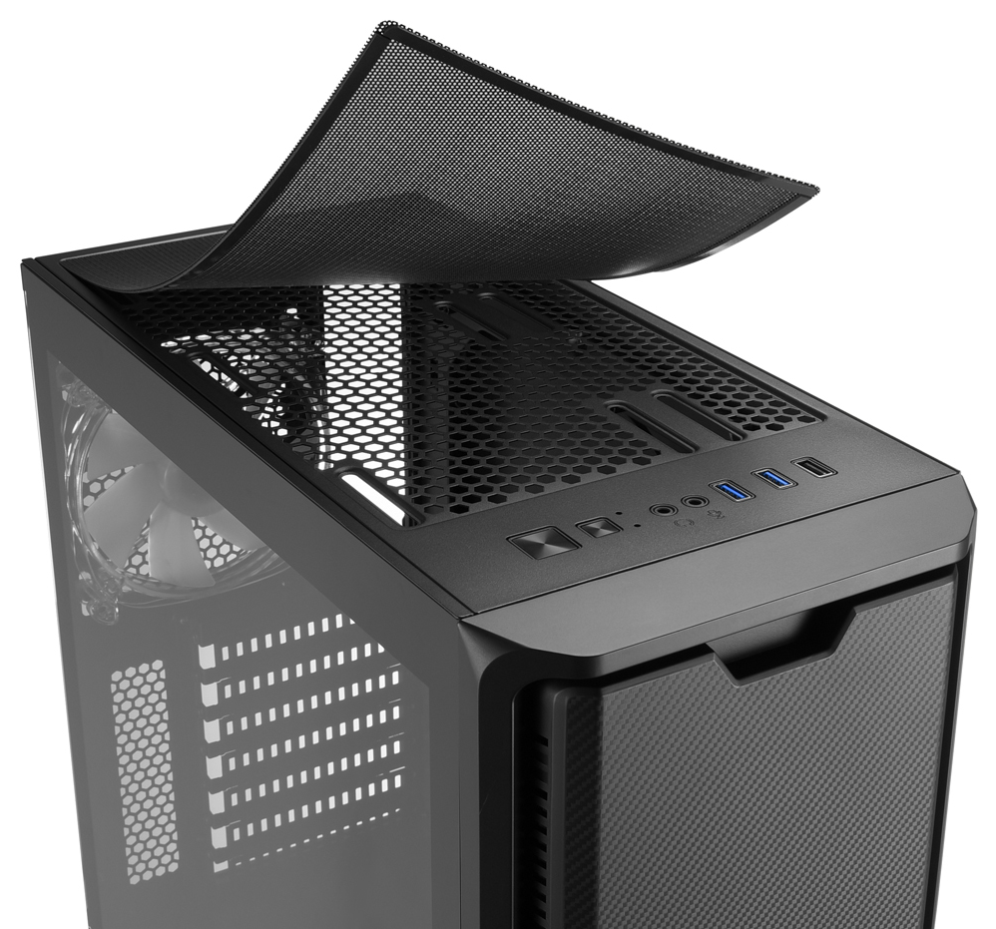 CAJA ATX SHARKOON SK3 2XUSB3.0 SIN FUENTE RGB NEGRO - detalle