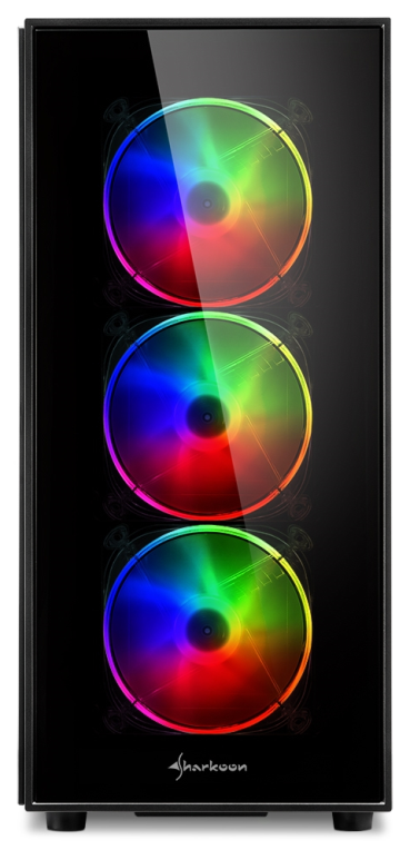 CAJA ATX SHARKOON TG5 PRO 2XUSB3.0 2XUSB2.0 SIN FUENTE RGB NEGRO - detalle
