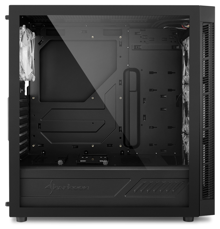 CAJA ATX SHARKOON TG5 PRO 2XUSB3.0 2XUSB2.0 SIN FUENTE RGB NEGRO - detalle