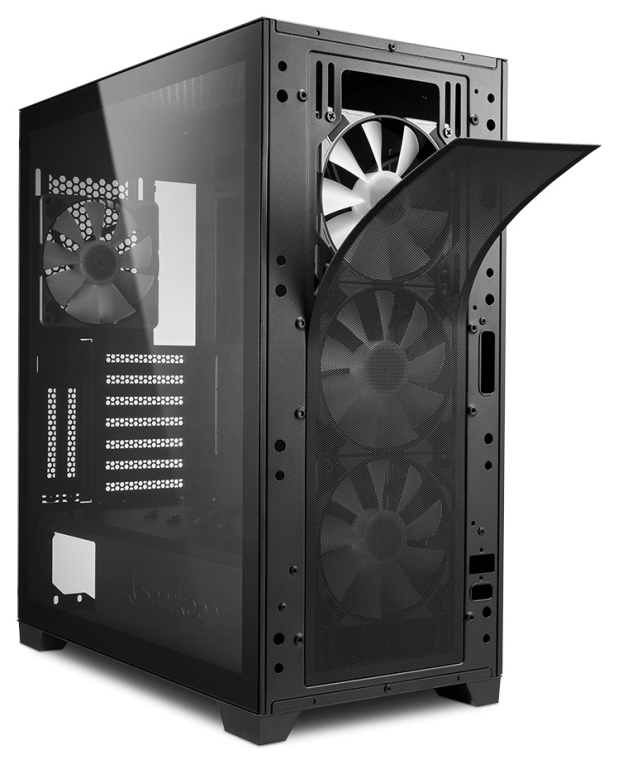 CAJA ATX SHARKOON TG7M 2XUSB3.0 SIN FUENTE NEGRO - detalle
