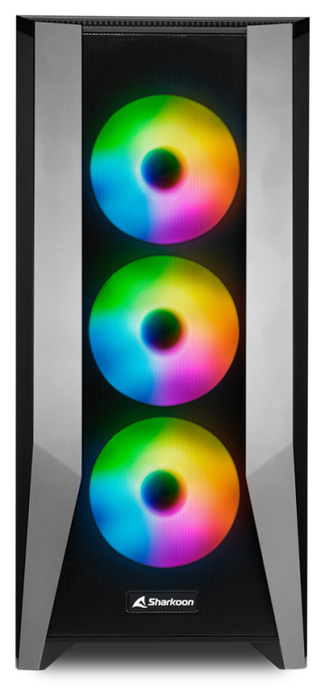CAJA ATX SHARKOON TG7M 2XUSB3.0 SIN FUENTE NEGRO - detalle