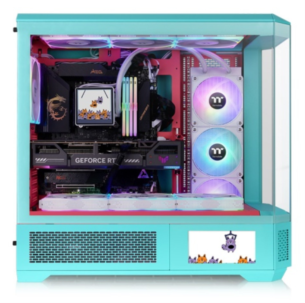 CAJA ATX THERMALTAKE VIEW 600 TG Mint Strawberry/Mint Strawberry/Win/SPCC - detalle