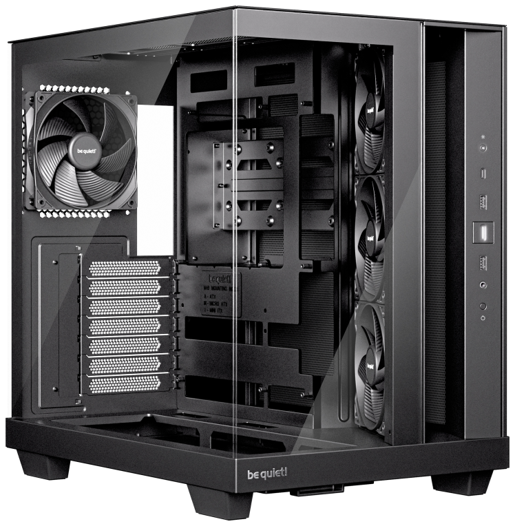 CAJA BEQUIET LIGHT BASE 600 DX ATX SIN FUENTE ARGB NEGRO