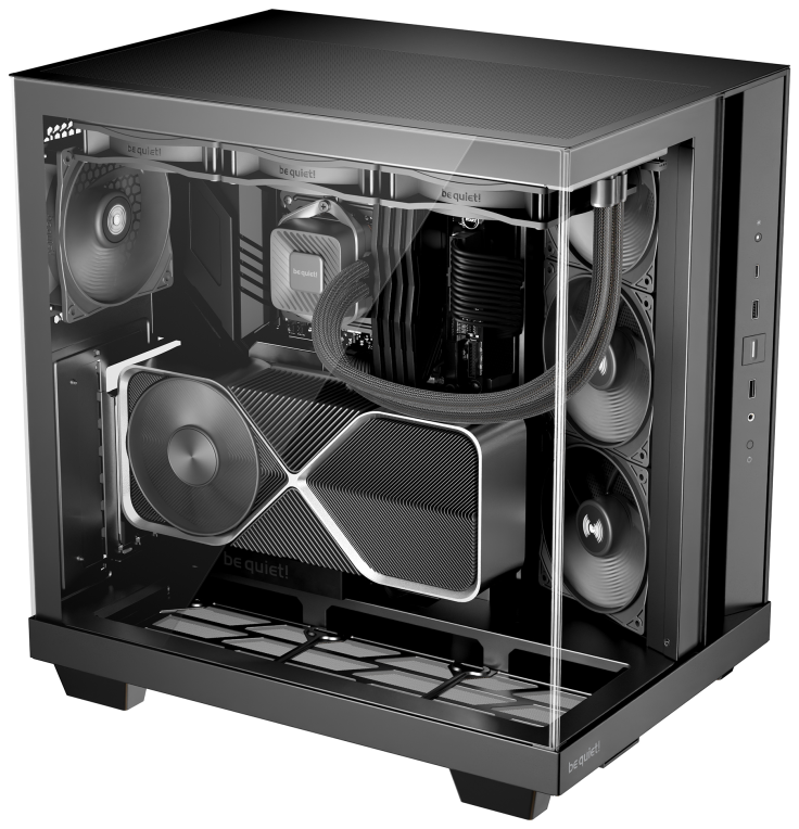 CAJA BEQUIET LIGHT BASE 600 DX ATX SIN FUENTE ARGB NEGRO - detalle