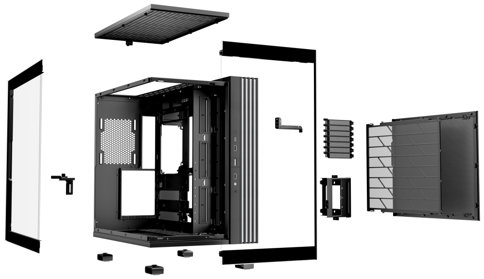 CAJA BEQUIET LIGHT BASE 600 DX ATX SIN FUENTE ARGB NEGRO - detalle