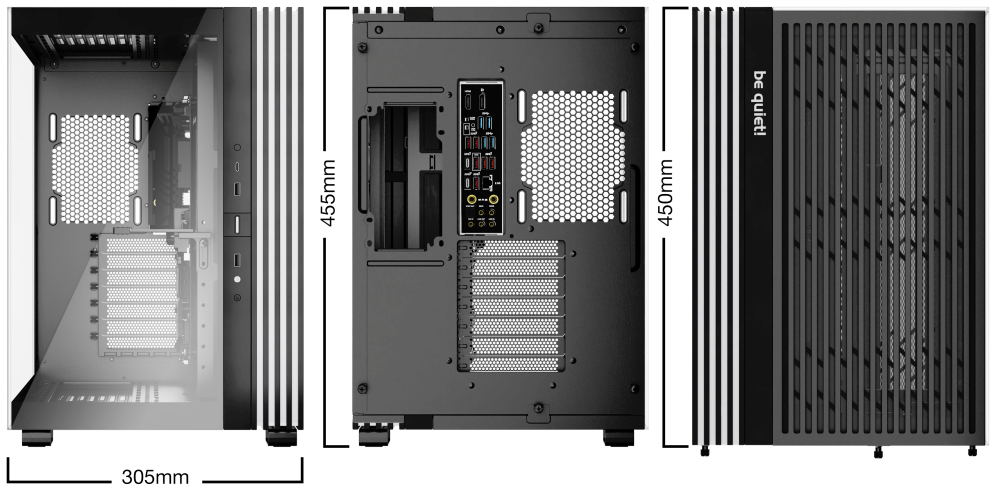 CAJA BEQUIET LIGHT BASE 600 DX ATX SIN FUENTE ARGB NEGRO - detalle