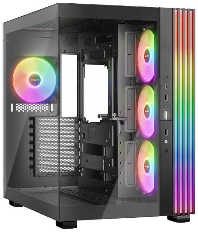 CAJA BEQUIET LIGHT BASE 600 LX ATX 4 VENTX 140MM SIN FUENTE ARGB NEGRO