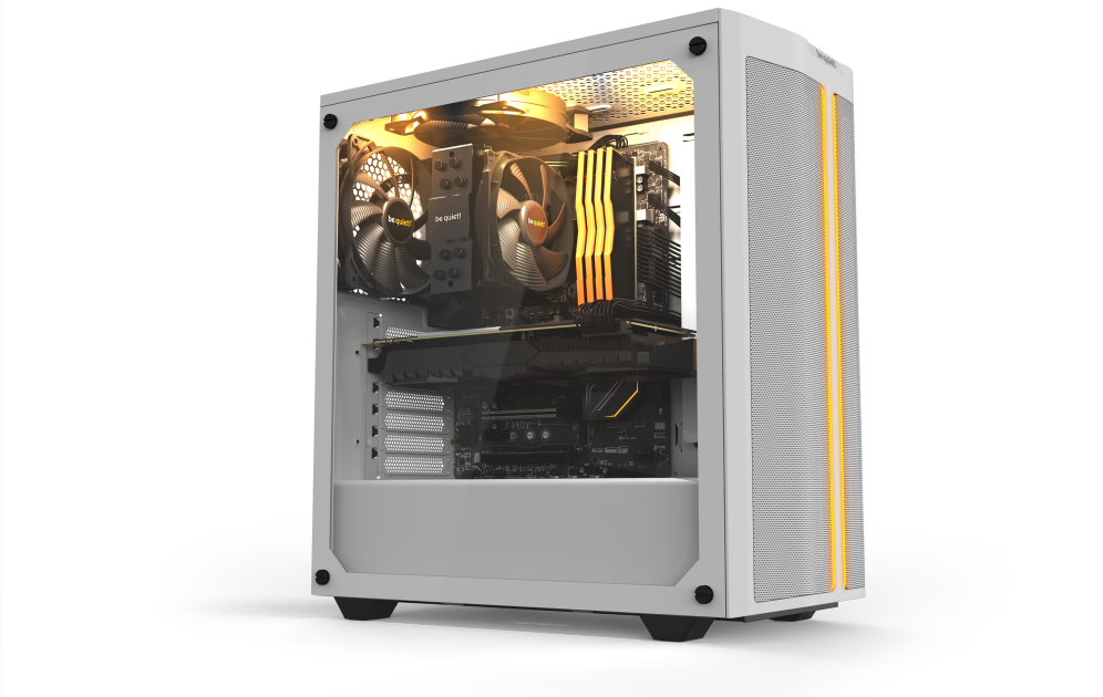 CAJA BEQUIET PURE BASE 500 DX ATX 1XUSB 3.0 1X 3.1 SIN FUENTE ARGB BLANCO - detalle