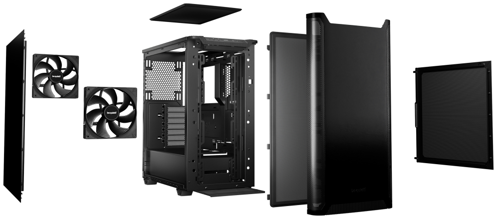 CAJA BEQUIET PURE BASE 501 ATX 1XUSB 3.0 SIN FUENTE NEGRO - detalle