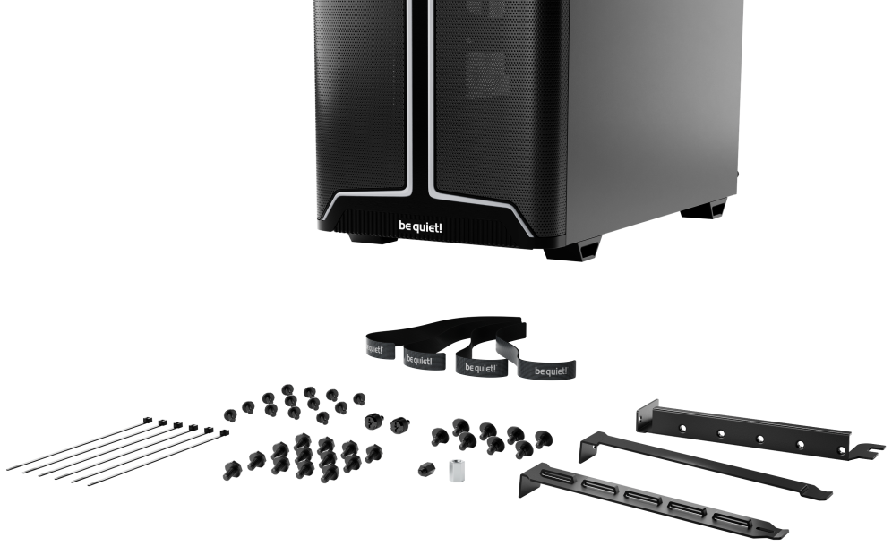 CAJA BEQUIET PURE BASE 501 DX 3X VENT 140 MM S/N NEGRO - detalle