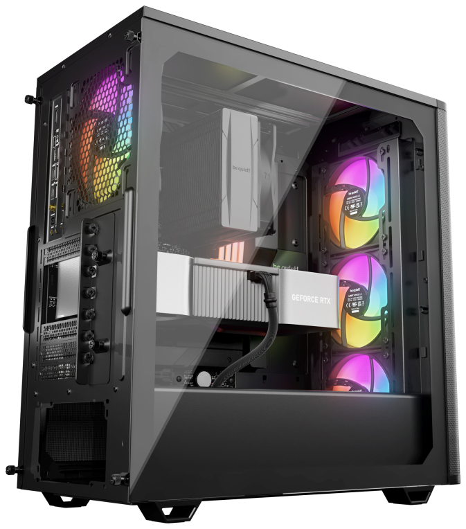 CAJA BEQUIET PURE BASE 501 LX 4XVENT 140 MM S/N NEGRO - detalle