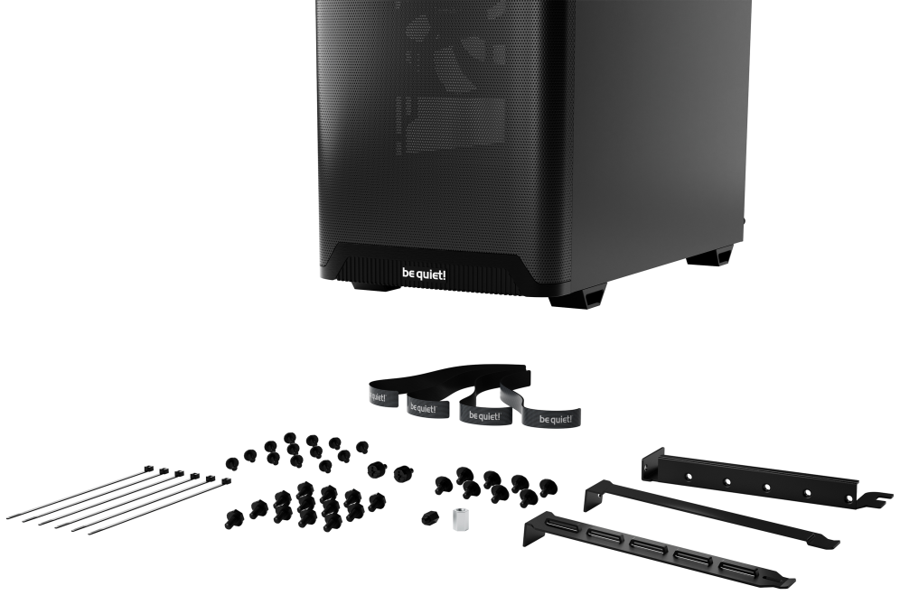 CAJA BEQUIET PURE BASE AIRFLOW 501 ATX 2XVENT 140 MM S/N NEGRO - detalle