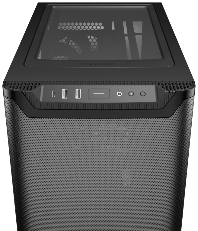 CAJA BEQUIET PURE BASE AIRFLOW 501 ATX 2XVENT 140 MM S/N NEGRO - detalle