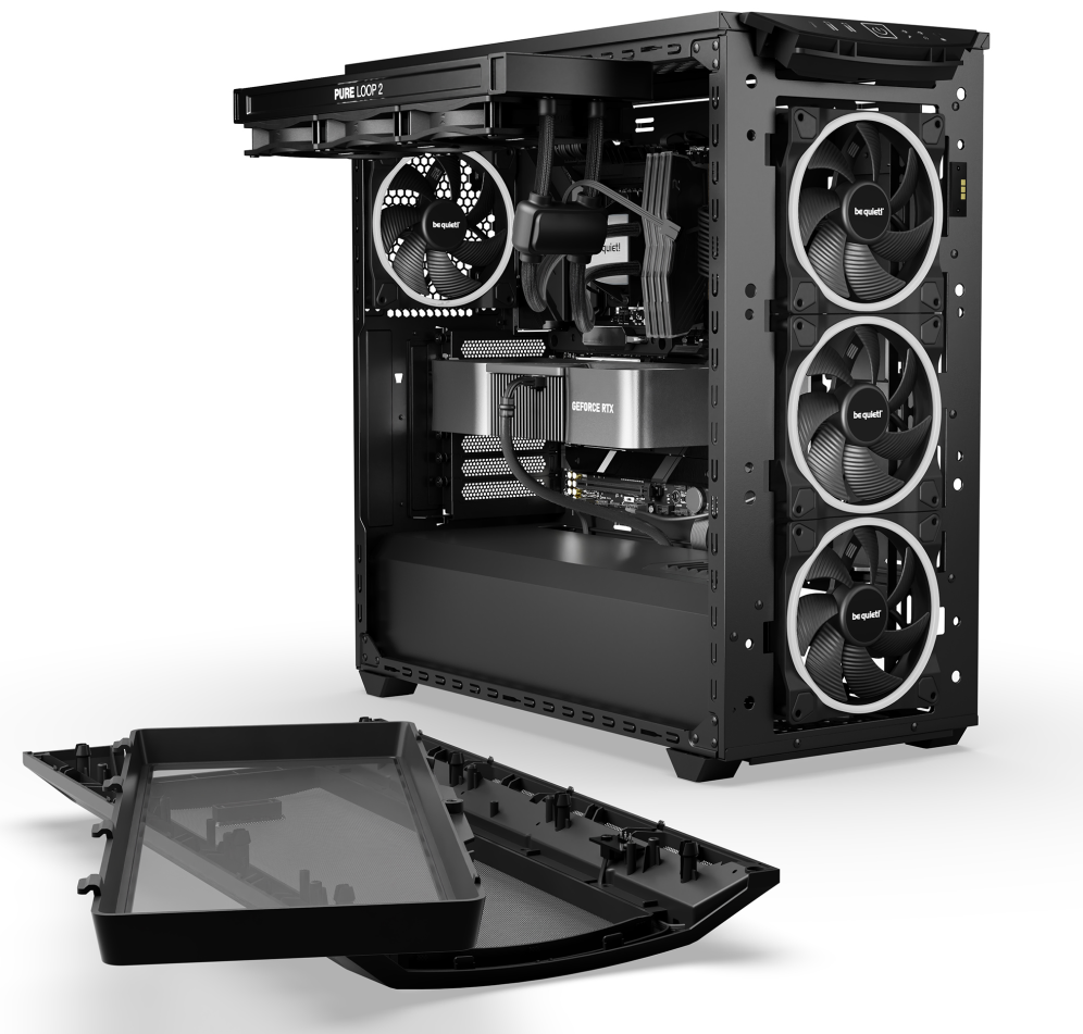 CAJA BEQUIET SHADOW BASE 800 FX E-ATX 1XUSB3.2 SIN FUENTE ARGB NEGRO - detalle