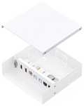 AISENS Caja de Conexiones VGA+Jack 3.5+2xHDMI+2xUSB-B+2xRJ45 Cat.6A STP. Blanco