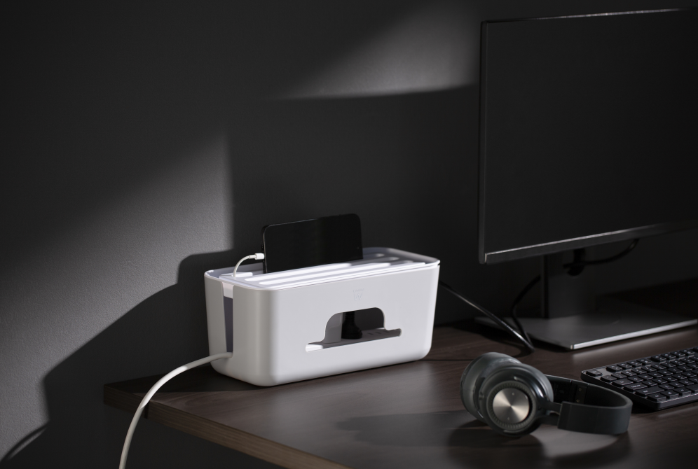 CAJA DE ORGANIZACION EWENT DE CABLE CON SOPORTE 307X135X130MM - detalle