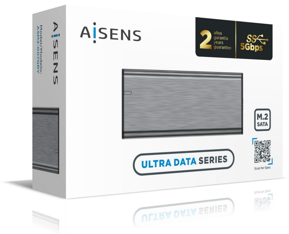 CAJA EXTERNA AISENS M.2 NGFF ASM2-007GRY SATA A USB3.1 GEN1 GRIS - detalle