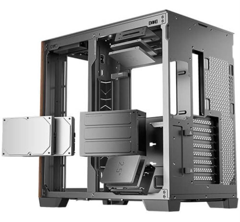 CAJA GAMING ANTEC FISHTANK C8 WOOD E-ATX 2XUSB3.0 ,1XTYPE C 10GBPS S/F - detalle