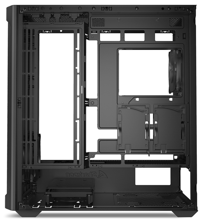 CAJA GAMING ATX SHARKOON AK4 2XVENT 120MM 3XUSB SN FUENTE NEGRO RGB STRIP - detalle