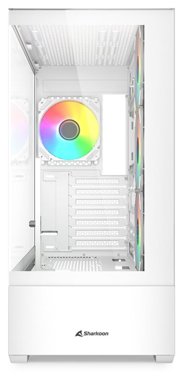 CAJA GAMING ATX SHARKOON AK6 TGV 4XVENT 120MM 2XUSB SN FUENTE BLANCO - detalle