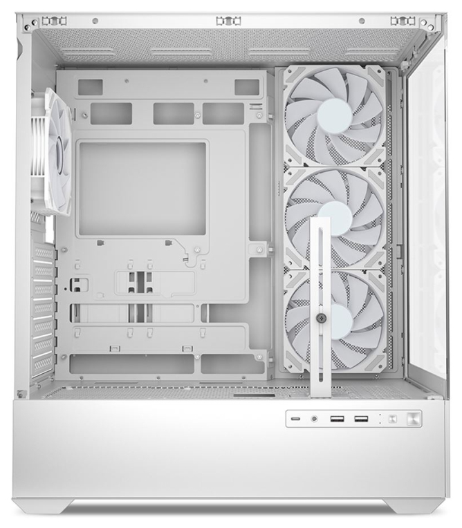 CAJA GAMING ATX SHARKOON AK6 TGV 4XVENT 120MM 2XUSB SN FUENTE BLANCO - detalle