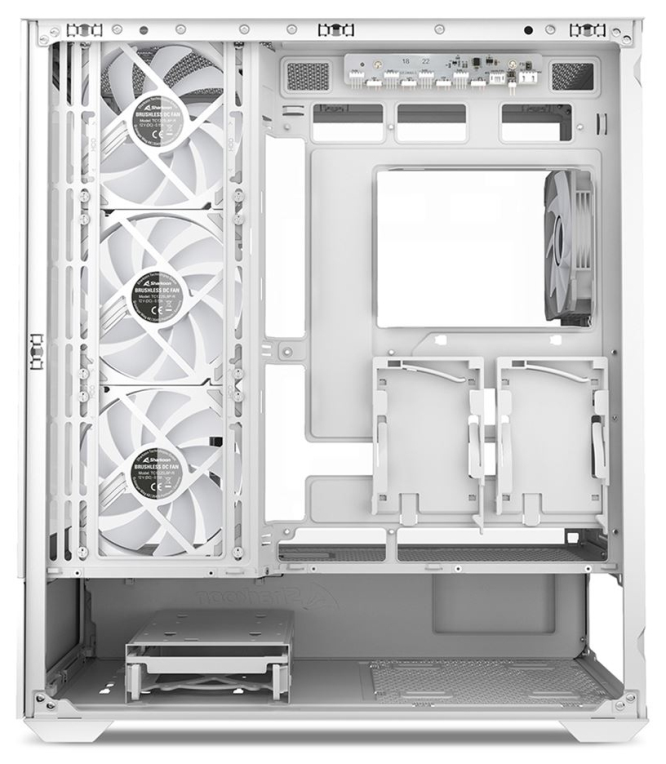 CAJA GAMING ATX SHARKOON AK6 TGV 4XVENT 120MM 2XUSB SN FUENTE BLANCO - detalle