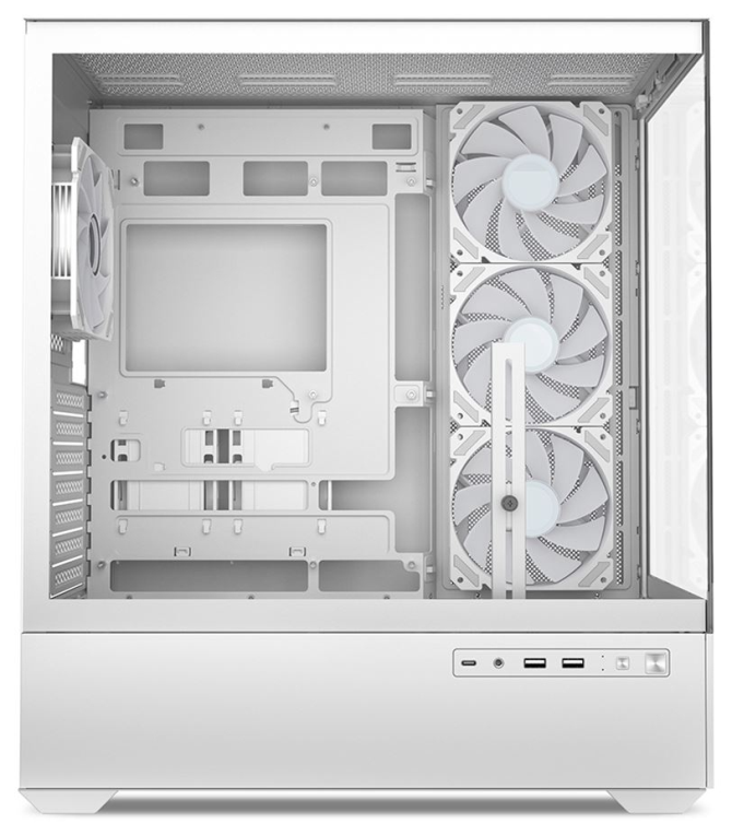 CAJA GAMING ATX SHARKOON AK6 TGV 4XVENT 120MM 2XUSB SN FUENTE BLANCO - detalle