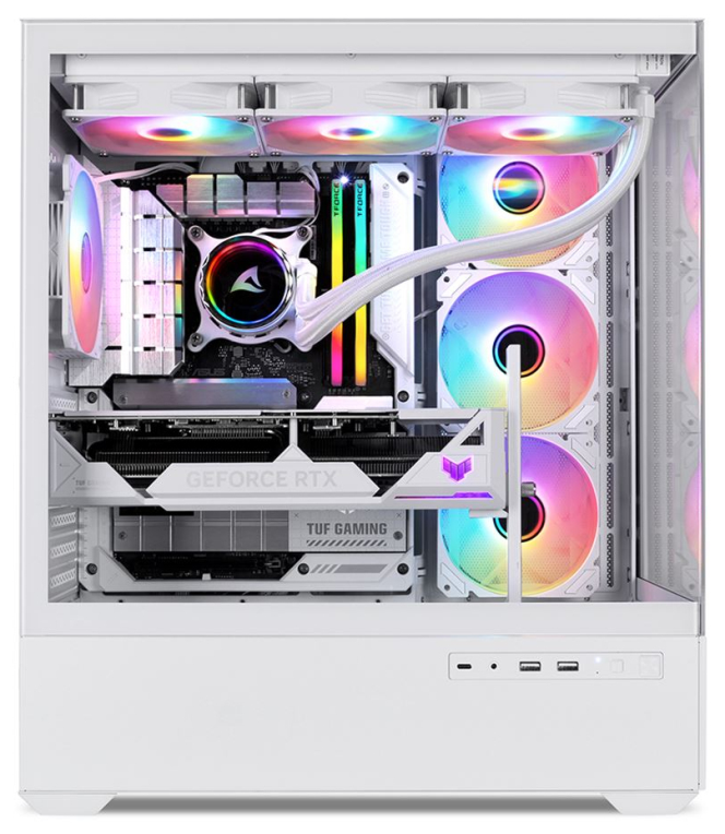 CAJA GAMING ATX SHARKOON AK6 TGV 4XVENT 120MM 2XUSB SN FUENTE BLANCO - detalle