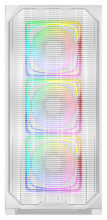 CAJA GAMING ATX SHARKOON NAK5M RGB 4XVENT 120MM 3XUSB SN FUENTE BLANCO - detalle