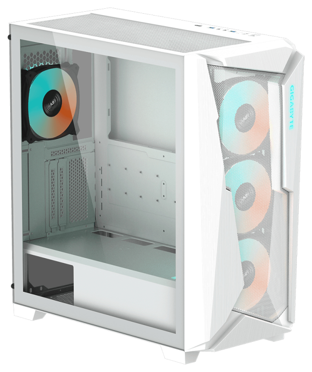 CAJA GAMING GIGABYTE AC301GW V2 ATX 2XUSB3.0 1XUSBC RGB S/F BLANCO - detalle