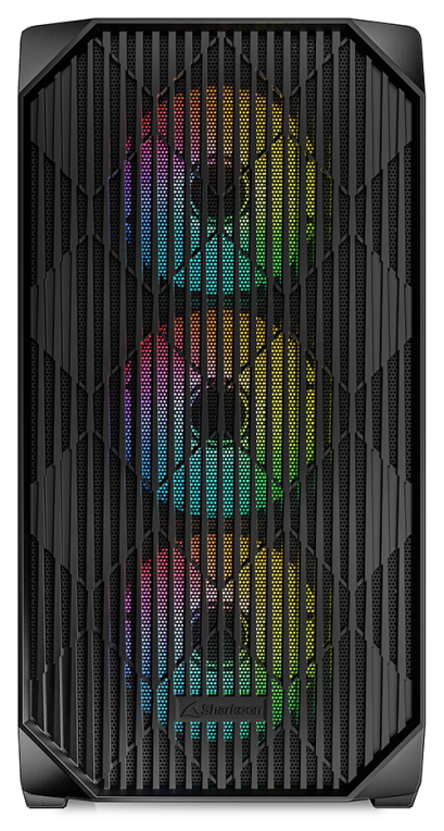 CAJA GAMING mATX SHARKOON MK3 3XVENT 120MM 3XUSB SN FUENTE NEGRO - detalle