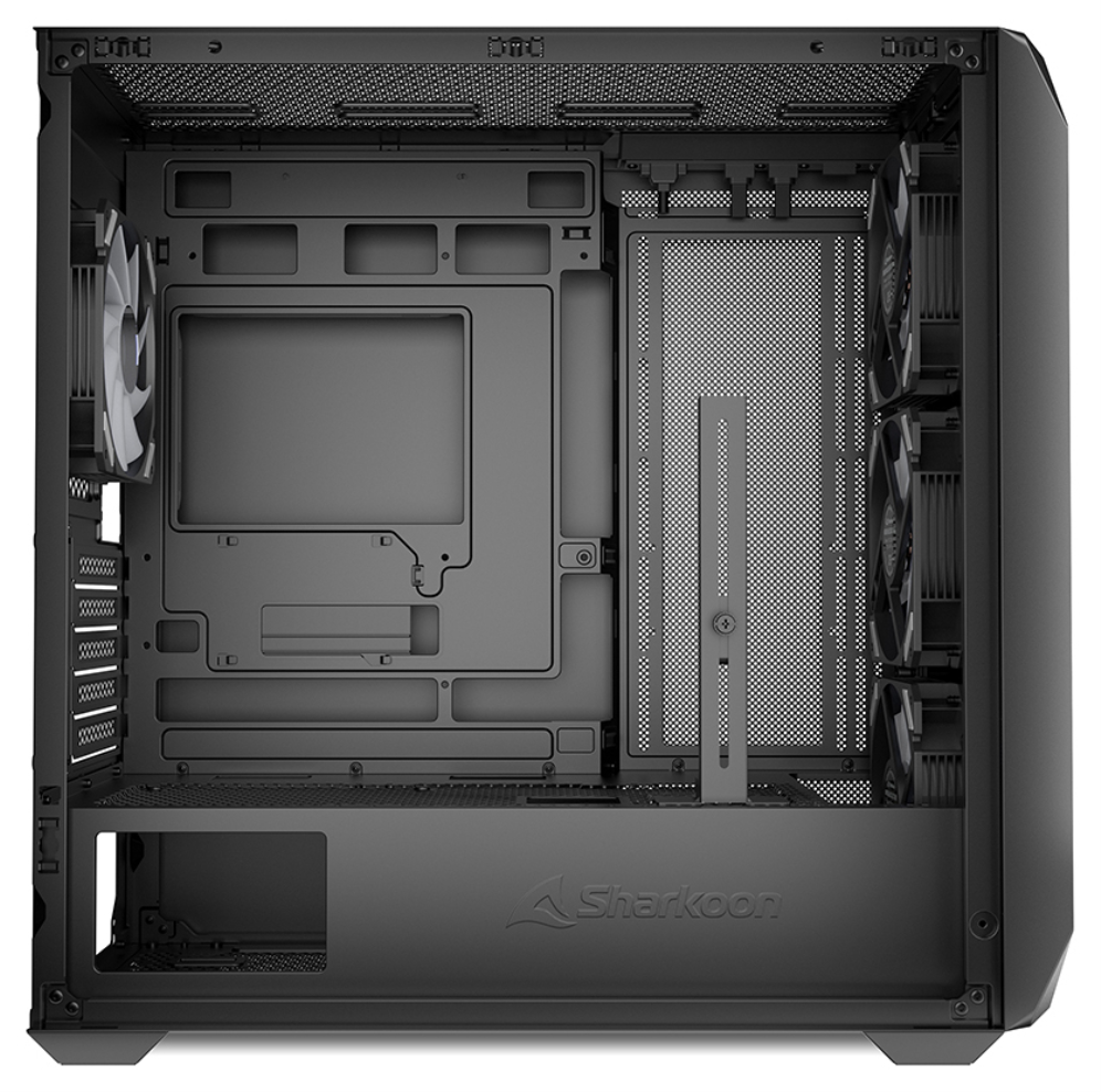 CAJA GAMING mATX SHARKOON MK3 3XVENT 120MM 3XUSB SN FUENTE NEGRO - detalle