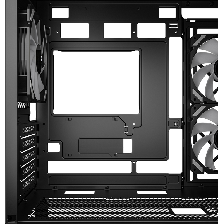 CAJA GAMING mATX SHARKOON MK6 RGB 3XVENT 120MM 2XUSB SN FUENTE NEGRO - detalle