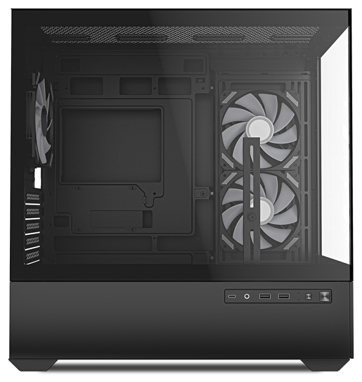 CAJA GAMING mATX SHARKOON MK6 RGB 3XVENT 120MM 2XUSB SN FUENTE NEGRO - detalle