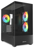 CAJA GAMING mATX SHARKOON MK6 RGB 3XVENT 120MM 2XUSB SN FUENTE NEGRO