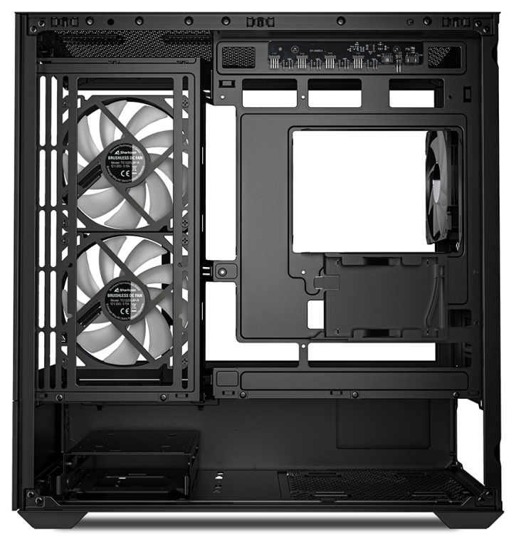 CAJA GAMING mATX SHARKOON MK6 RGB 3XVENT 120MM 2XUSB SN FUENTE NEGRO - detalle