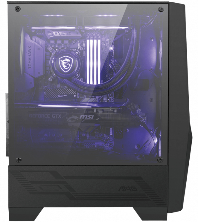 CAJA GAMING MSI MAG FORGE 100M ATX 2XUSB3.2 RGB NEGRO - detalle