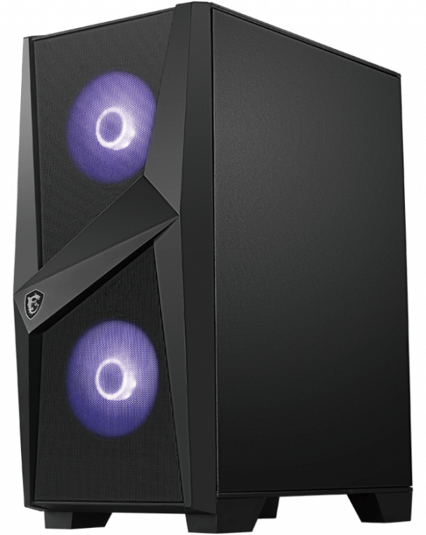 CAJA GAMING MSI MAG FORGE 100M ATX 2XUSB3.2 RGB NEGRO - detalle