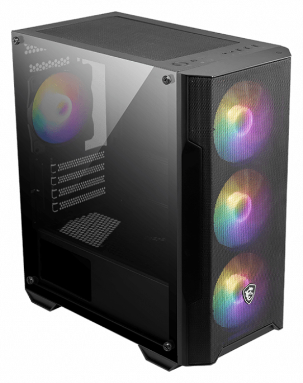 CAJA GAMING MSI MAG FORGE M100A MATX 1XUSB3.2 RGB NEGRO - detalle