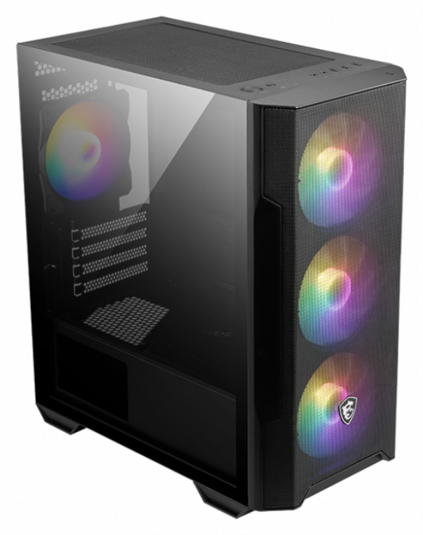CAJA GAMING MSI MAG FORGE M100R MICRO ATX 2XUSB3.2 ARGB NEGRO - detalle