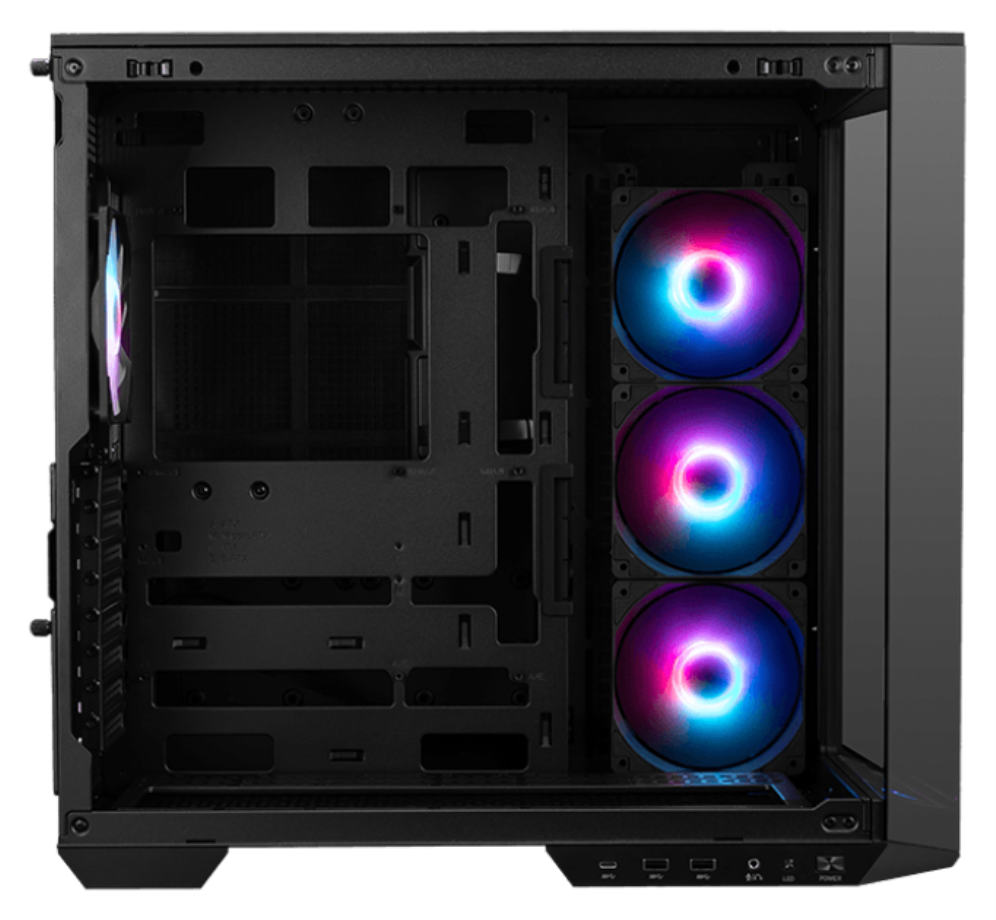 CAJA GAMING MSI MAG PANO 100R PZ M-ATX RGB BLACK - detalle