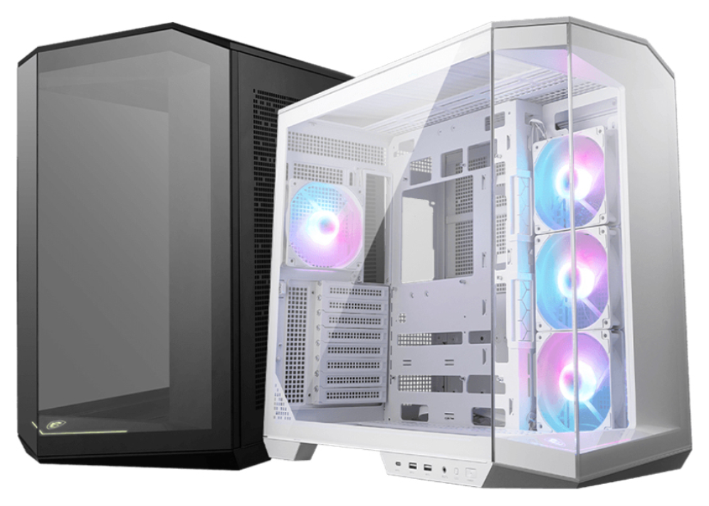 CAJA GAMING MSI MAG PANO 100R PZ M-ATX RGB WHITE - detalle