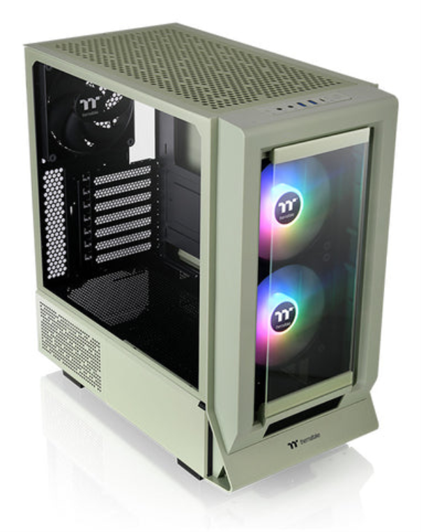 CAJA GAMING THERMALTAKE CERES 350 MX ATX 3XVENT 140 ARGB SN FUENTE MATCHA