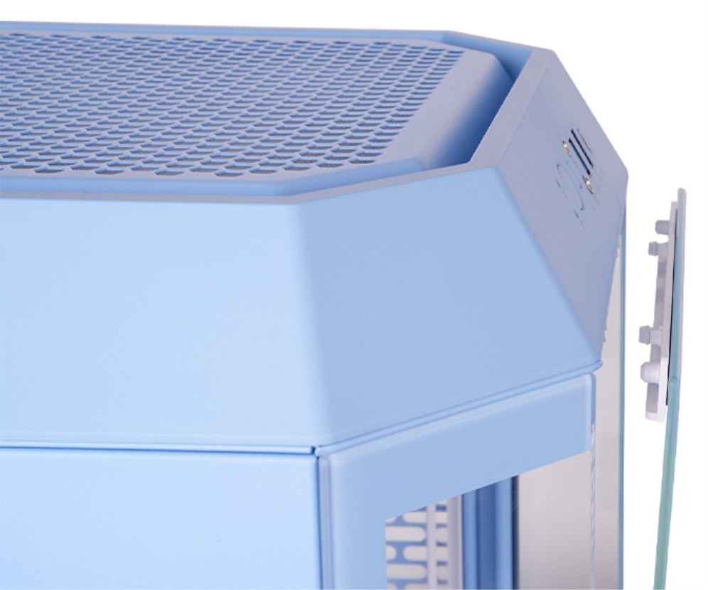 CAJA GAMING THERMALTAKE MINI-ITX TOWER 250 2XVENT 120MM SNFUENTE AZUL HYDRANGEA - detalle