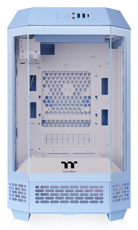 CAJA GAMING THERMALTAKE MINI-ITX TOWER 250 2XVENT 120MM SNFUENTE AZUL HYDRANGEA - detalle