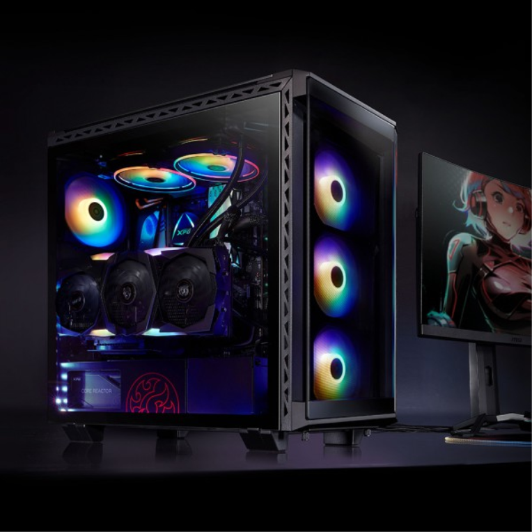 CAJA GAMING XPG BATTLECRUISER E-ATX 1XUSB-C 2XUSB SIN FUENTE NEGRO - detalle