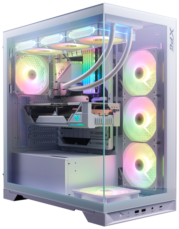 CAJA GAMING XPG INVADER X ATX 1XUSB-C 2XUSB2 SIN FUENTE BLANCO - detalle