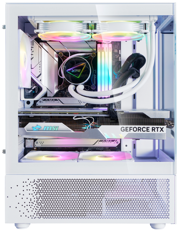 CAJA GAMING XPG INVADER X MINI ATX 1XUSB-C 2XUSB SIN FUENTE ARGB BLANCO - detalle