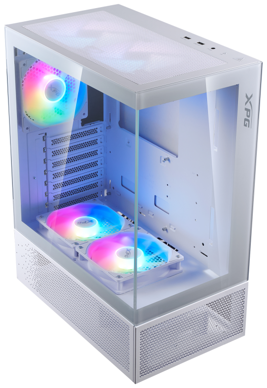 CAJA GAMING XPG INVADER X MINI ATX 1XUSB-C 2XUSB SIN FUENTE ARGB BLANCO - detalle